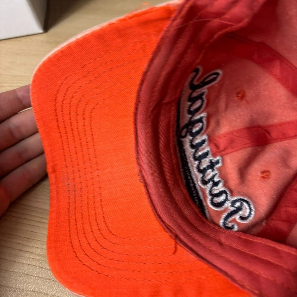 Portugal Hat Cap Strap Back Orange Vintage Wash Outdoors Adjustable